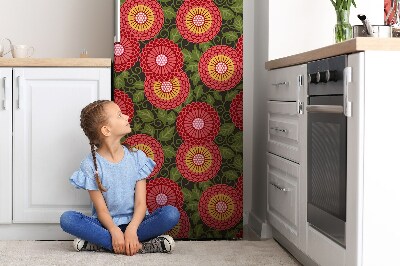 Magnetisk måtte til køleskabet Geometrisk blomst