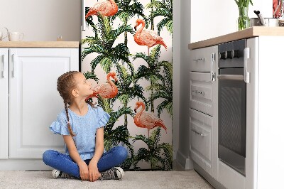 Magnetisk måtte til køleskabet Flamingoer