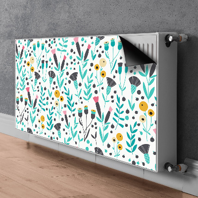 Magnetisk radiatordæksel Skandinaviske blomster