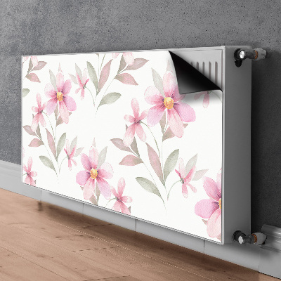 Radiator dekoration Lyserøde blomster