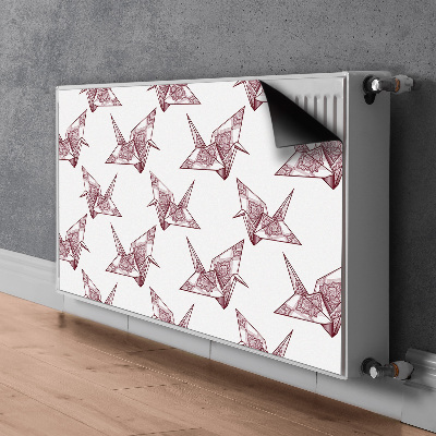 Dekorativt radiatordæksel Fugle origami