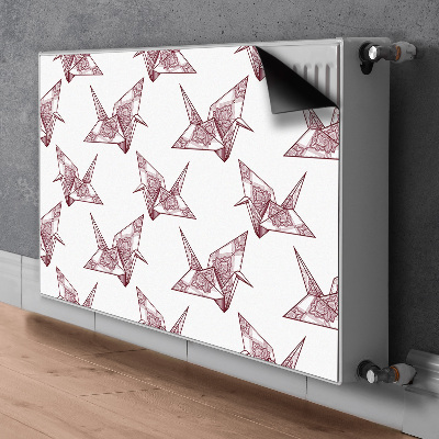 Dekorativt radiatordæksel Fugle origami