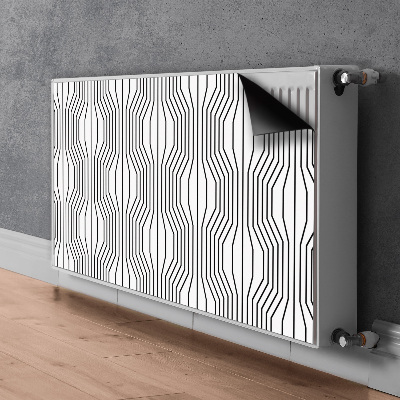 Magnetisk klistermærke til en radiator Geometrisk illusion