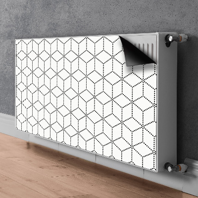 Magnetisk radiatordæksel Grå terninger