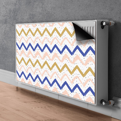 Magnetisk radiatordæksel Malede zigzag