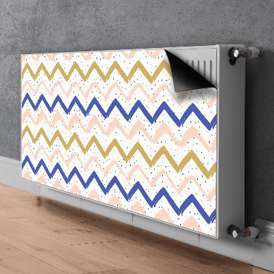 Magnetisk radiatordæksel Malede zigzag