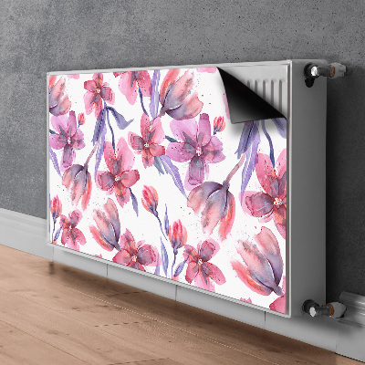 Magnetisk radiatordæksel Pastelblomster