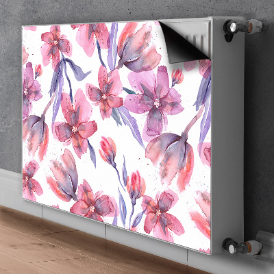 Magnetisk radiatordæksel Pastelblomster