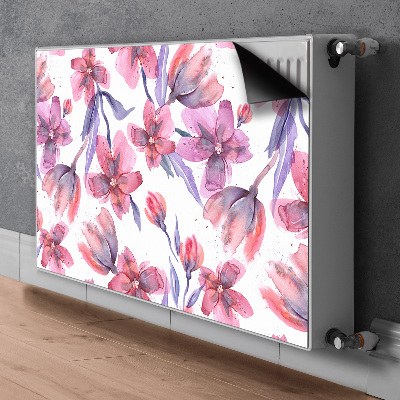 Magnetisk radiatordæksel Pastelblomster