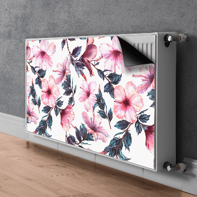 Magnetisk klistermærke til en radiator Hibiscus-blomster