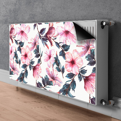 Magnetisk klistermærke til en radiator Hibiscus-blomster