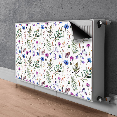 Magnetisk radiatordæksel Blomster fra en eng