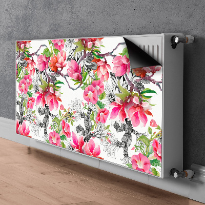 Dekorativt radiatordæksel Akvarelblomster