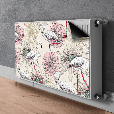 Magnetisk radiatordæksel Lyserød flamingo