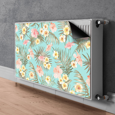 Dekorativt radiatordæksel Pastelblomster