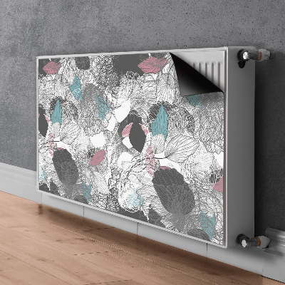 Magnetisk radiatordæksel Blomstret design