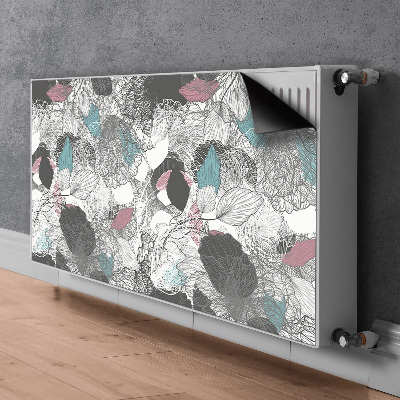 Magnetisk radiatordæksel Blomstret design