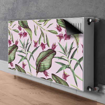 Magnetisk radiatordæksel Lyserøde blomster