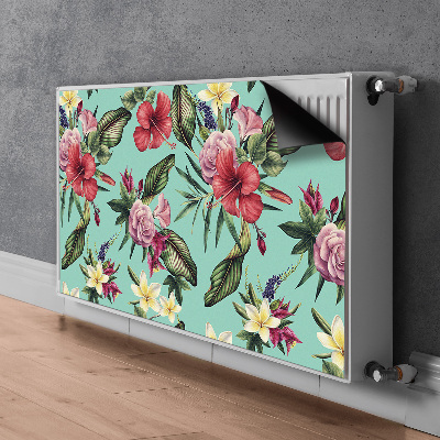 Magnetisk radiatordæksel Blade og blomster