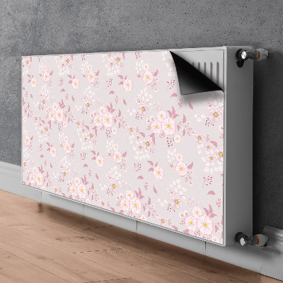 Radiator dekoration Små lyserøde blomster