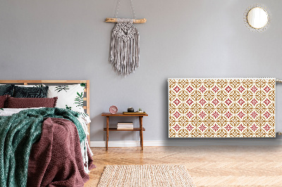 Magnetisk klistermærke til en radiator Blomsterdesign