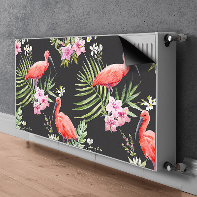 Beskyttelsesmagnet til radiatoren Sort flamingo