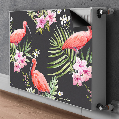 Beskyttelsesmagnet til radiatoren Sort flamingo