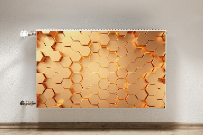 Magnetisk klistermærke til en radiator Honeycomb 3D-grafik