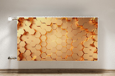 Magnetisk klistermærke til en radiator Honeycomb 3D-grafik