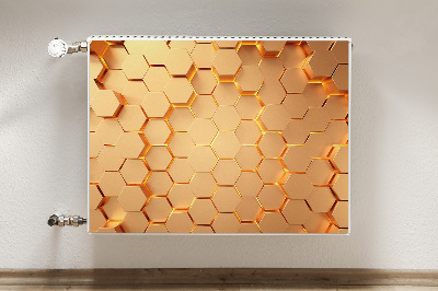 Magnetisk klistermærke til en radiator Honeycomb 3D-grafik