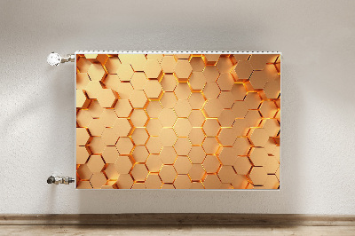 Magnetisk klistermærke til en radiator Honeycomb 3D-grafik