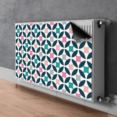 Magnetisk klistermærke til en radiator Pastel retro design