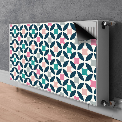 Magnetisk klistermærke til en radiator Pastel retro design