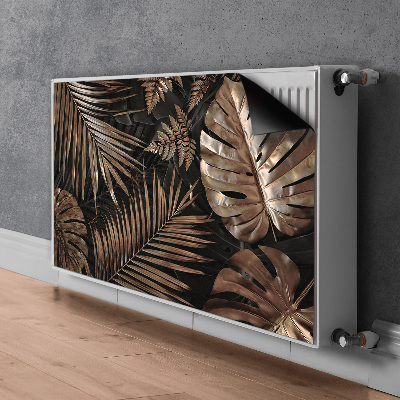 Dekorativt radiatordæksel Metallisk monstera