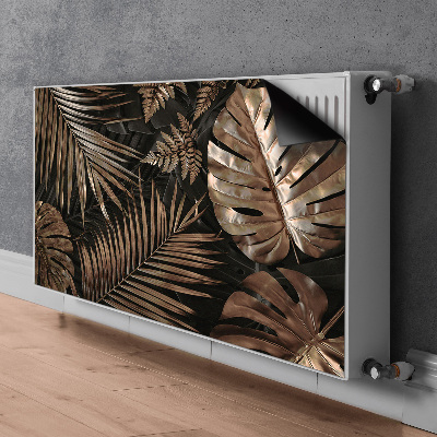 Dekorativt radiatordæksel Metallisk monstera