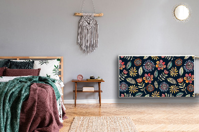 Magnetisk radiatordæksel Farvede blomster