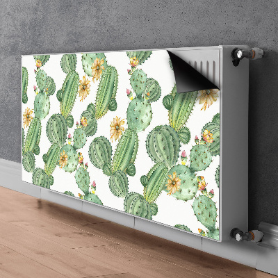 Beskyttelsesmagnet til radiatoren Kaktus med blomster