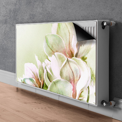 Dekorativt radiatordæksel Magnolia blomster