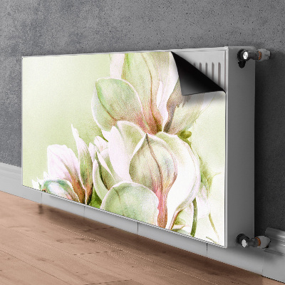 Dekorativt radiatordæksel Magnolia blomster