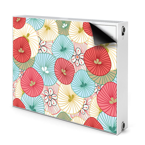 Beskyttelsesmagnet til radiatoren Blomsterdesign