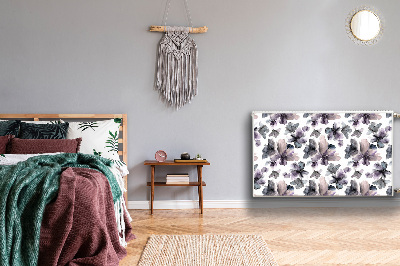 Magnetisk radiatordæksel Mørke blomster