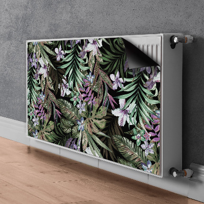 Dekorativt radiatordæksel Palme blomster