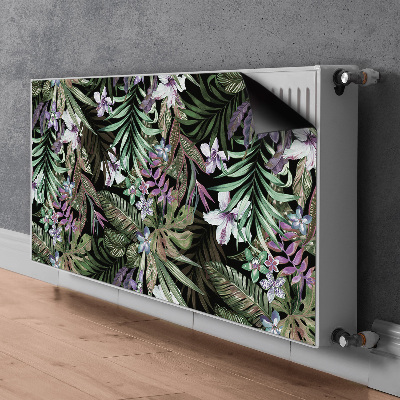 Dekorativt radiatordæksel Palme blomster