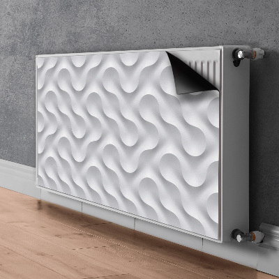 Magnetisk radiatordæksel Wave illusion 3d