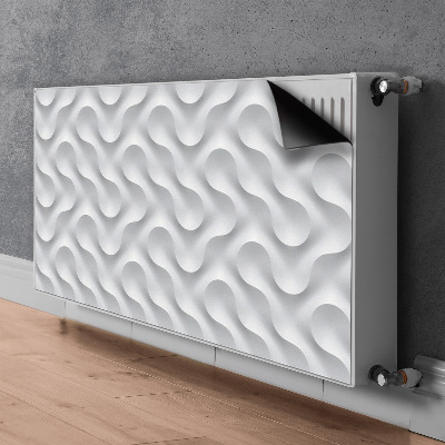 Magnetisk radiatordæksel Wave illusion 3d