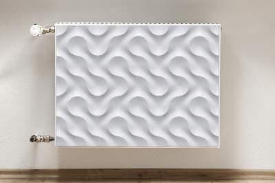 Magnetisk radiatordæksel Wave illusion 3d