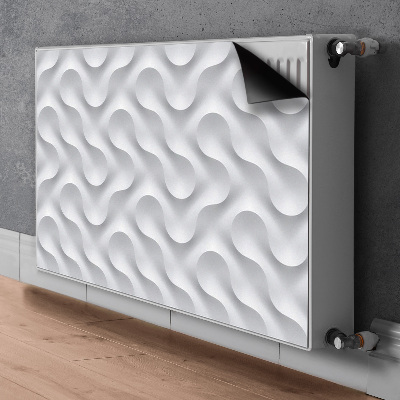 Magnetisk radiatordæksel Wave illusion 3d