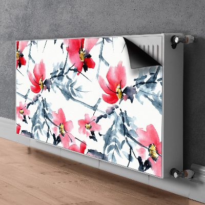 Magnetisk radiatordæksel Blomsterdesign