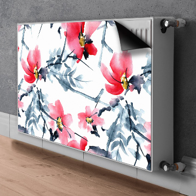 Magnetisk radiatordæksel Blomsterdesign