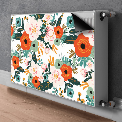 Beskyttelsesmagnet til radiatoren Farvede blomster